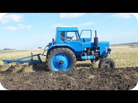 Видео: СИНИЙ JOHN на пахоте Догрузка МТЗ 80 ГСВ