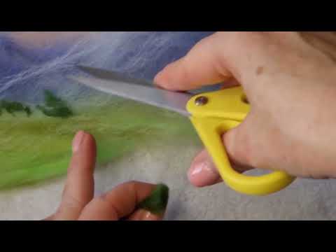 Видео: "Шерстяные" горы. Рисую шерстью.