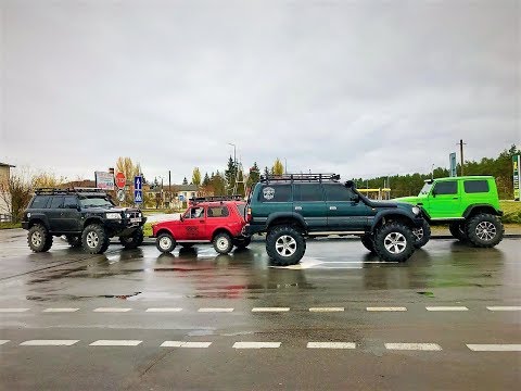 Видео: Оффроуд, Джипы монстры и Нива по жестким местам.