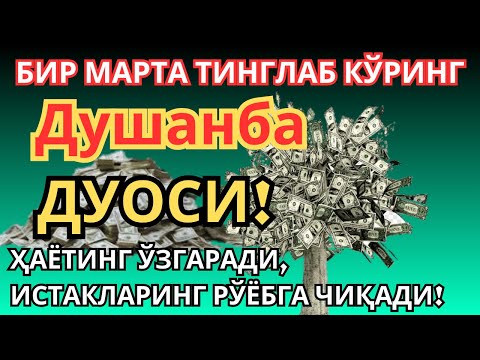 Видео: Душанба КУНИНИНГ ЭНГ КУЧЛИ ДУОСИ БАРЧА ОРЗУ-ҲАВОСЛАР АМАЛГА ОШАДИ! ЖУДА ҚИЙИН МУАММОЛАР ҲАМ ЕЧИЛАДИ