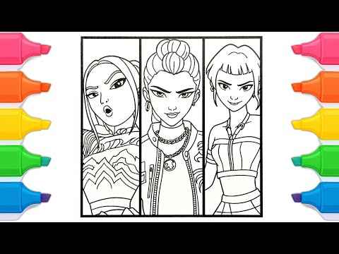 Видео: K-Pop Demon Hunters: Раскрашивая Охотников Руми, Миру и Зои | NCS Music