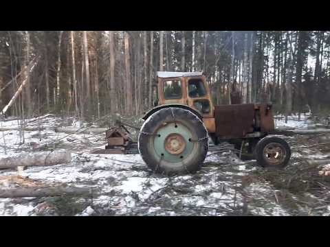 Видео: Обзор трактора ЛТЗ Т-40 1988 г.в . Работа в лесу!