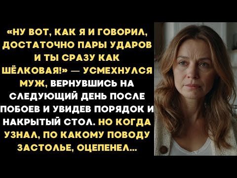 Видео: Ну вот, как я и говорил, пара ударов и ты сразу как шёлковая! — усмехнулся муж. Но через 5 минут...