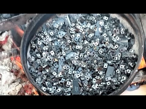 Видео: Золото из микса советского пластика 850 грамм. Хороший результат