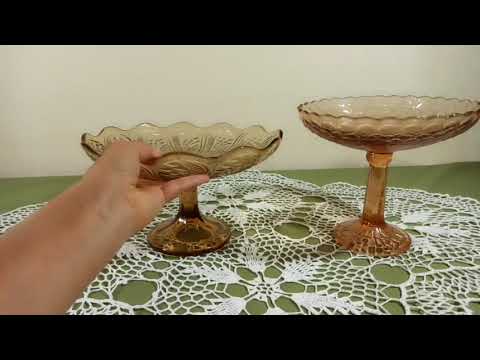 Видео: Карамельное стекло СССР, пресстекло, фруктовницы
