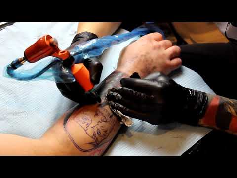 Видео: Тату Монашка ДЕМОН  Процесс нанесения тату  С объяснением
