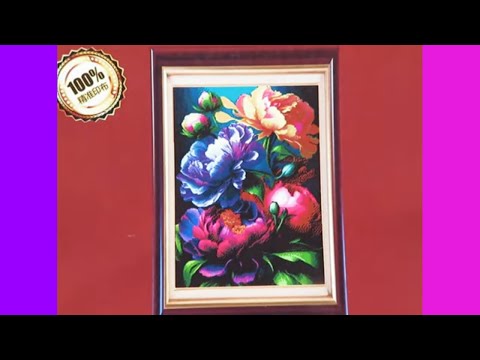 Видео: Вышивка бисером "Пионы" - ноябрьская работа #beadembroidery