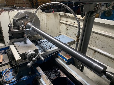 Видео: Обрабатываю ось L 750 mm без люнета