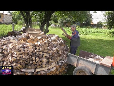 Видео: Как сложить поленницу копну окончание