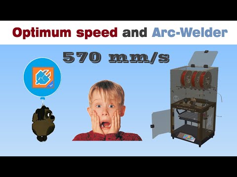 Видео: 570 мм/с Maximum Flyingbear,  Скоростная 3Д Печать без потери Качества и плагин Arc Welder