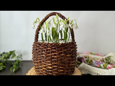 Видео: Можно брать за ручку! Торт «Корзина с подснежниками» / Cake «Basket with snowdrops»