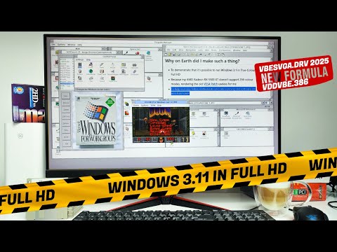 Видео: Windows 3.1 в HD?! Поддержка современных графических процессоров с новым драйвером VBESVGA 2025 г...