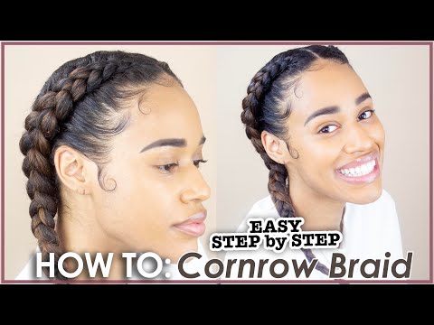 Видео: Как заплести голландскую косу/корнроу из натуральных волос | Голландские косы