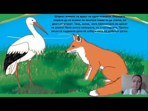 Видео: 3 до 4 години - Јазик и говор - ЛИСИЦАТА И ШТРКОТ