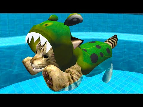 Видео: Симулятор Кота #15 Кид спас Лошадь. Бассейн для котов в Cat Simulator Kitty Craft на пурумчата