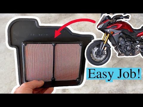 Видео: Как заменить воздушный фильтр Yamaha FJ09 — MT09 FZ09 и Tracer