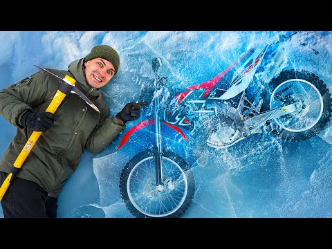 Видео: Нашли МОТОЦИКЛ во льдах с помощью металлоискателя!