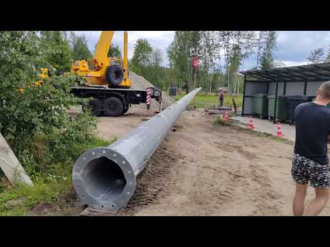 Видео: Установка вышки сотовой связи в СНТ Ромашкинские усадьбы