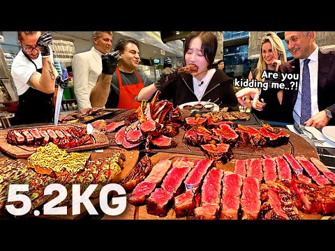 Видео: Смогу ли я съесть 5,2 кг стейка?! Никто не поверил — ресторан Salt Bae в Стамбуле, Золотой стейк!