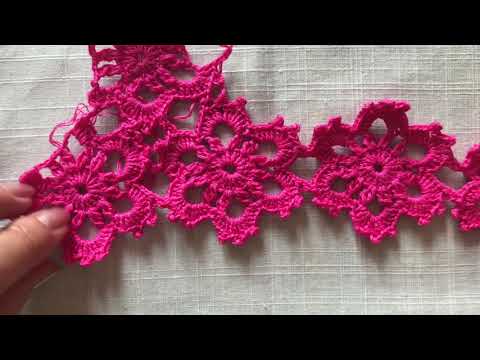 Видео: Безотрывное вязание полотна мотивами. МК часть 2