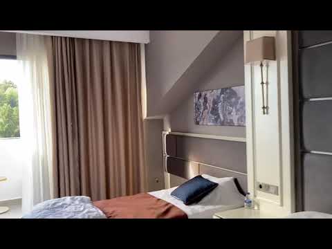Видео: Номер отеля Hane Sun Elite 5* в Сиде в Турции         Hane Sun Elite 5* Hotel Room in Side in Turkey
