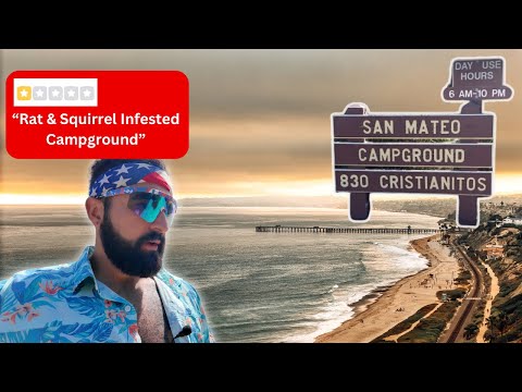 Видео: Я исследовал кемпинг с 1 звездой в Сан-Клементе, Калифорния | Пляж штата Сан-Онофре
