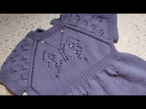 Видео: МАСТЕР-КЛАСС ПО ВЯЗАНИЮ ДЕТСКОГО АЖУРНОГО ПЛАТЬЯ "БАБОЧКА" спицами I Вяжем реглан I Часть 1
