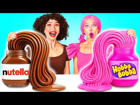 Видео: Жевательная Резинка vs Шоколадная Еда Челлендж | Вкусные Кухонные Рецепты от BaRaDa Challenge