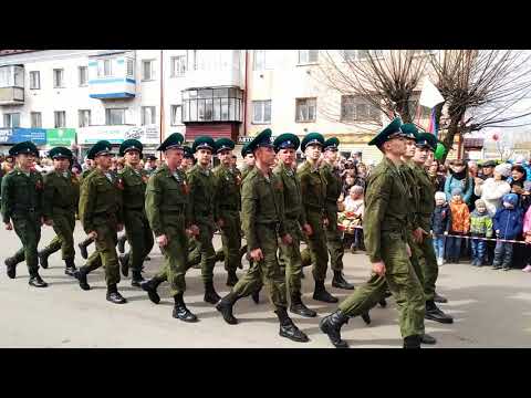 Видео: Парад на площади Победы г  Исилькуль 9 мая 2018г