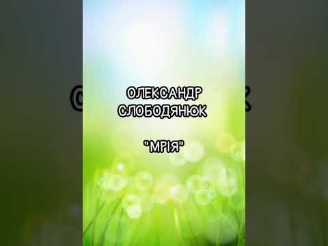 Видео: Олександр Слободянюк "Мрія" #youtube #відеопоезія 