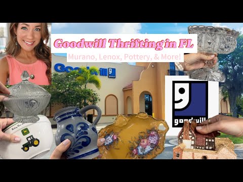 Видео: Goodwill Thrifting во Флориде || Удивительный магазин с богатым выбором товаров: муранское стекло...