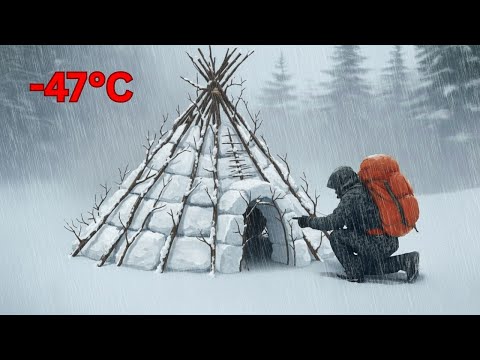 Видео: Выживите в заснеженном лесу при температуре -47°C всего за 14 дней с этим секретным убежищем