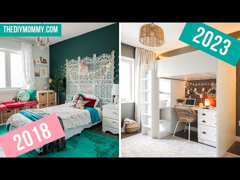 Видео: Грандиозное преображение комнаты подростка с помощью модной кровати-чердака и учебного уголка