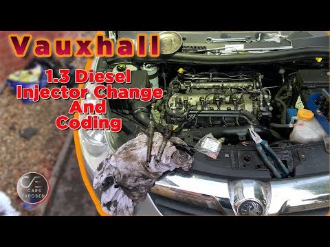 Видео: Замена и кодирование инжектора дизельного двигателя Vauxhall Corsa D 1.3