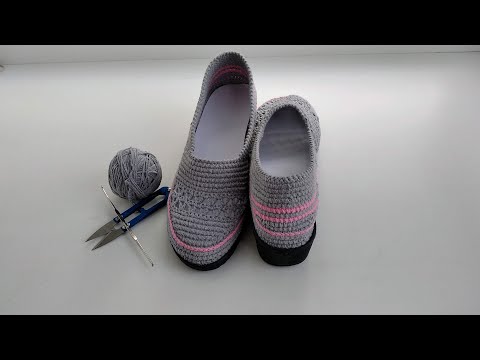 Видео: Вязаная обувь для женщин крючком. Часть 1