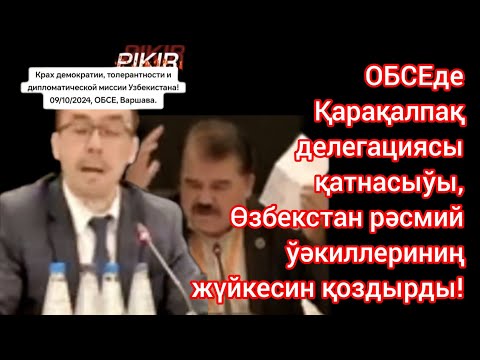 Видео: ОБСЕде Қарақалпақ делегациясының қатнасыўы, Өзбекстан рәсмий ўәкиллериниң жүйкесин қоздырды!