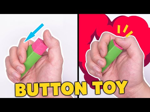 Видео: Игрушка-пуговица оригами || оригами поп это, игрушка оригами непоседа