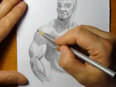 Видео: Рисуем атлета карандашом