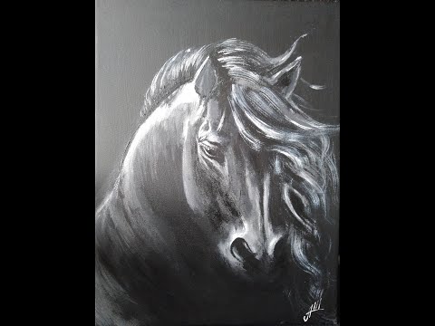 Видео: Acrylic Painting | Drawing a horse | Живопис акрилом | Малюємо коня