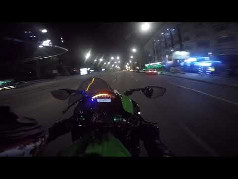 Видео: Киев Ночной прохват 10.08.2019 kawasaki zx10 2018