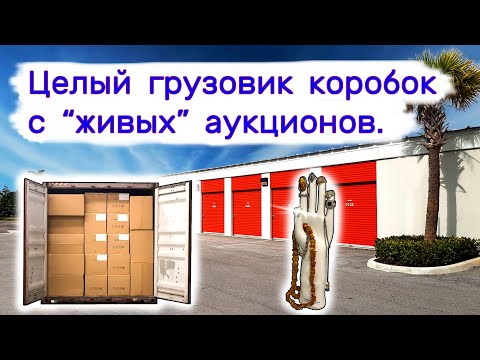Видео: Целый грузовик коробок с "живых" аукционов.