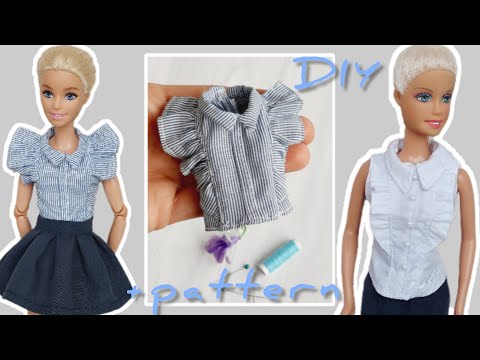 Видео: Clothes for Barbie, blouse/ Одежда для Барби, блуза