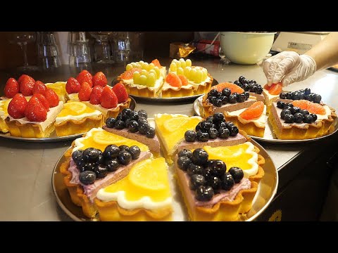 Видео: Пирог со свежими фруктами и сливочным сыром - Корейская еда