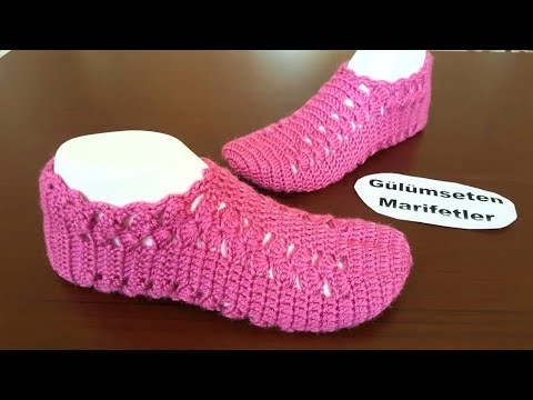 Видео: вязание тапочки спицами