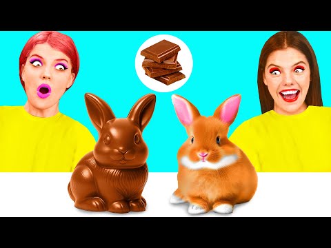 Видео: Челлендж. Шоколадная Еда vs Настоящая еда | Забавные Лайфхаки с Едой от AZaZa Challenge