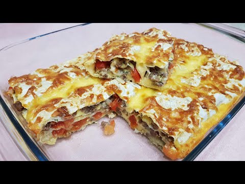 Видео: Запеканка с фаршем. Мясной пирог из лаваша и фарша. (Рецепт)
