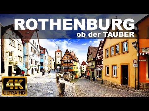 Видео: Ротенбург - Германия - Улицы Германии - Жизнь в Германии - 4K UHD