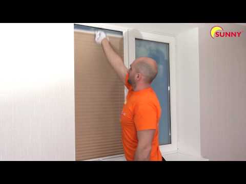 Видео: Замер и установка шторы плиссе "Plisse Vegas" в штапик