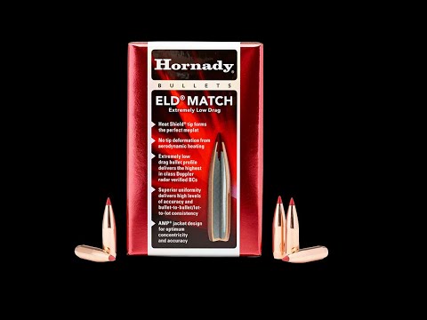 Видео: Hornady ELD-Match 30 155gr/10,0 грамм, ВС-0,461