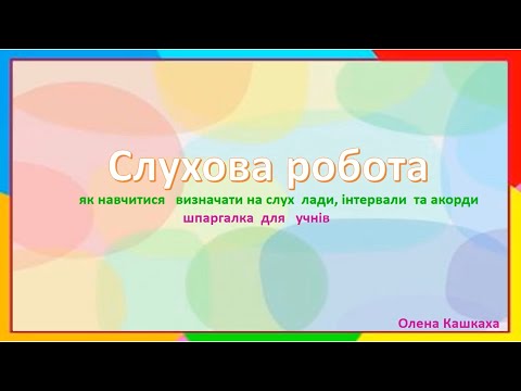 Видео: Слухова робота. Як навчитися визначати лади, інтервали, акорди на слух